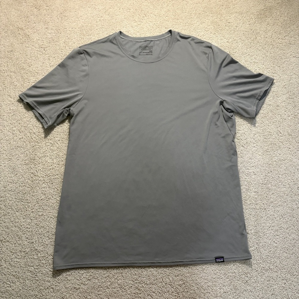 Patagonia Daily Capilene Baselayer Short Sleeve T-Shirt Men's Large Gray